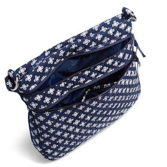 Xavier Triple Zip Hipster Crossbody Navy pockets