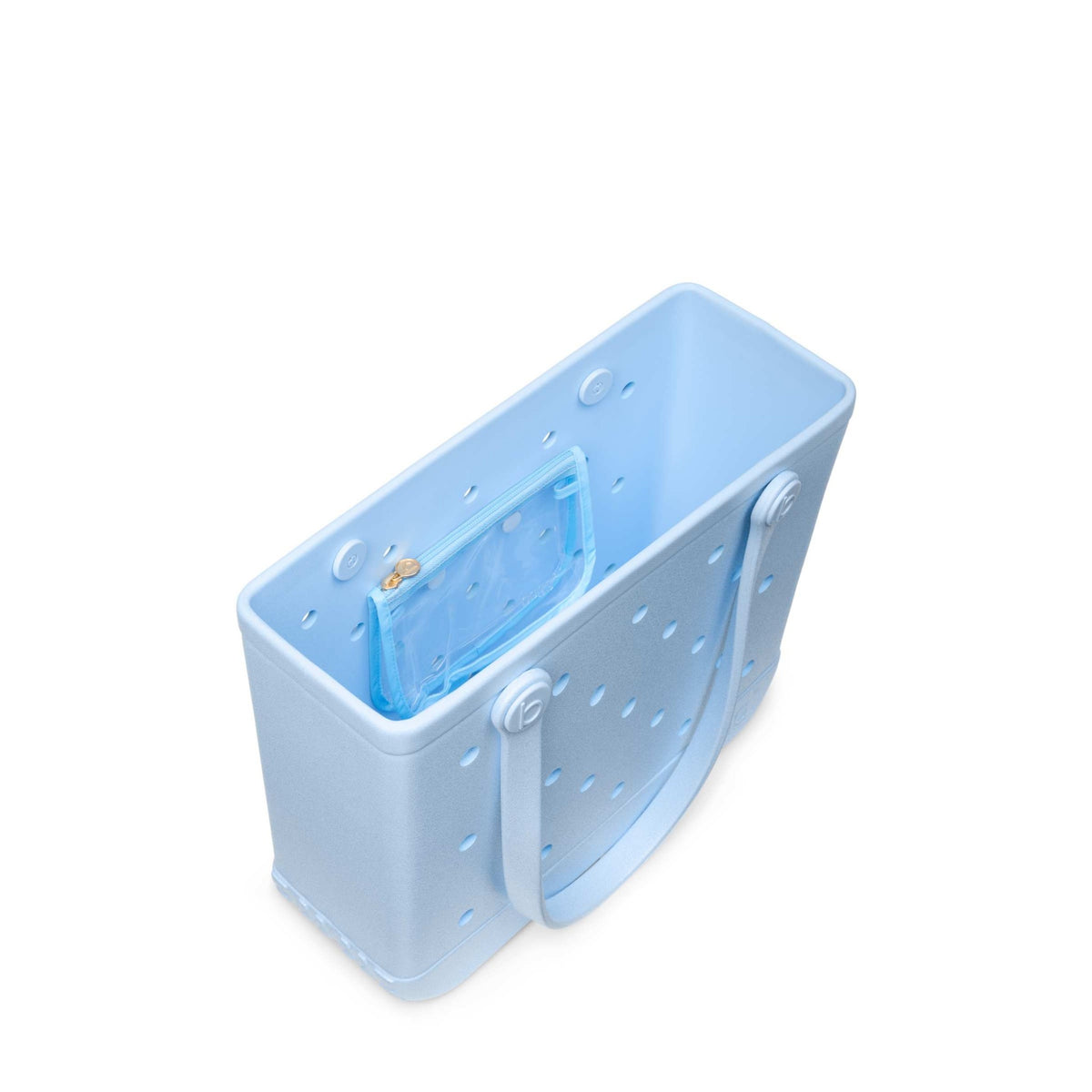 Baby Shimmer Bogg Bag Blue Skies And Bogg Bag, open interior (Blue Skies And Bogg Bag)