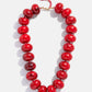 BaubleBar Joan Semi-Precious Necklace in Red with clasp and beaded extender