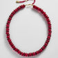 BaubleBar Joyce Semi-Precious Beaded Necklace in red with clasp and extender