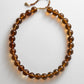 BaubleBar Mini Jane Beaded Necklace in Tiger's Eye, full necklace with beaded extender