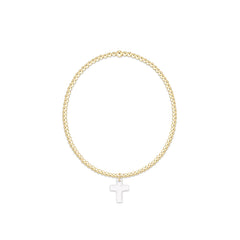 Classic Gold 2mm Bracelet - Blessed Crystal Charm