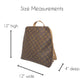 Beaudin Riley backpack dimensions: 12 inches high, 12 inches wide and 4 inches deep