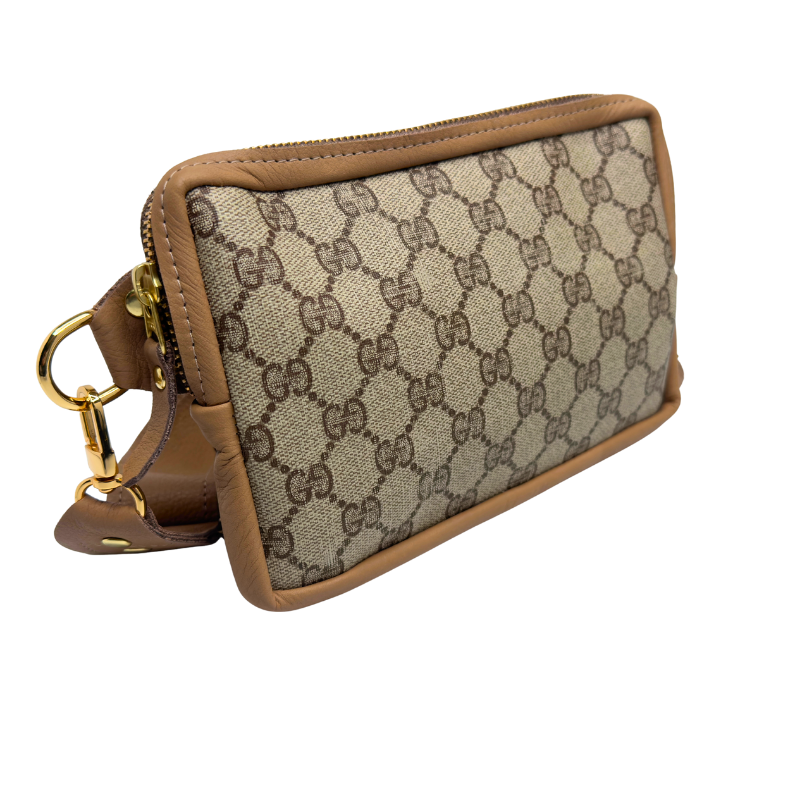 Beaudin Designs Bella Belt Bag in Mocha Mousse, angled front view