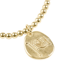 Extends Classic Gold 3mm Bracelet - Inspire America Gold Disc