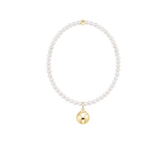 Extends Classic Pearl 3mm Bracelet - Classic Gold 10mm Charm