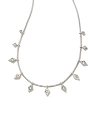 Kinsley Strand Necklace Silver White Cz