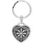 Floral Heart Key Fob Front View