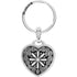 Floral Heart Key Fob Front View