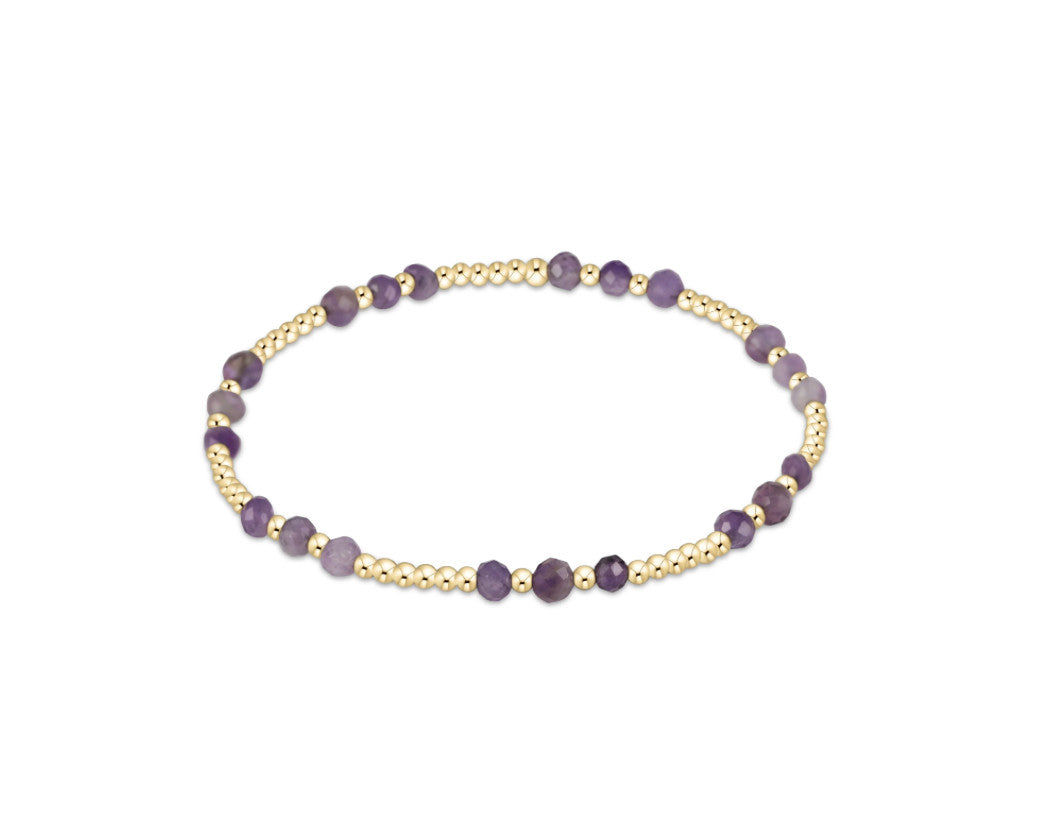 Gemstone Gold Joy Pattern 3mm Bead Bracelet