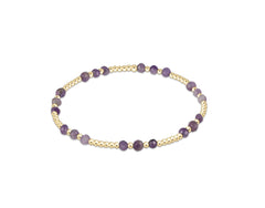 Gemstone Gold Joy Pattern 3mm Bead Bracelet
