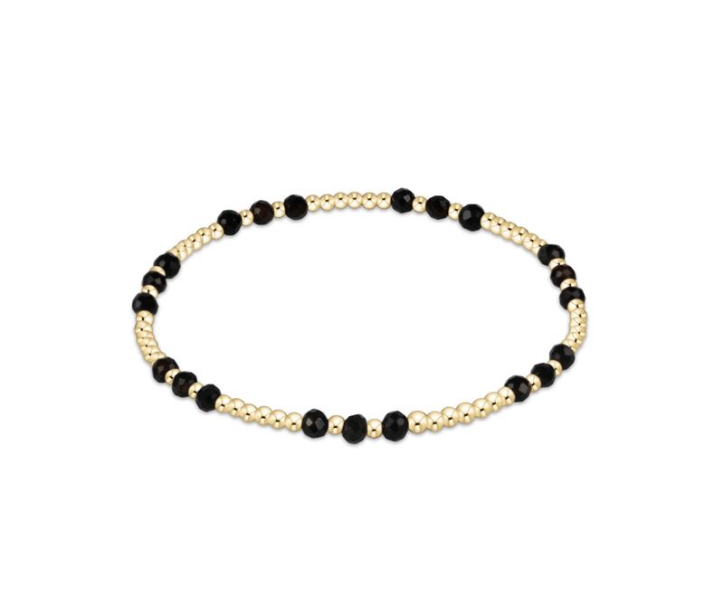 Gemstone Gold Joy Pattern 3mm Bead Bracelet