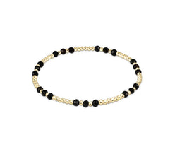Gemstone Gold Joy Pattern 3mm Bead Bracelet
