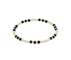 Gemstone Gold Joy Pattern 3mm Bead Bracelet