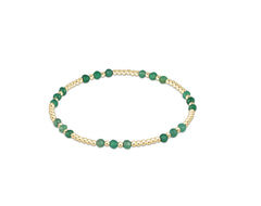 Gemstone Gold Joy Pattern 3mm Bead Bracelet