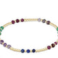 Gemstone Gold Joy Pattern 3mm Bead Bracelet