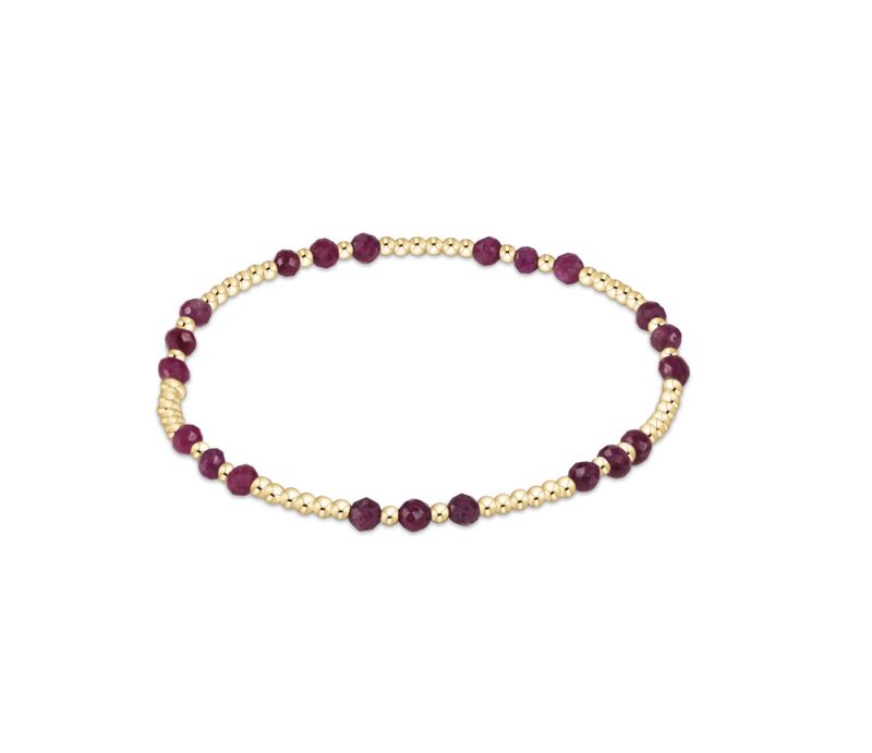 Gemstone Gold Joy Pattern 3mm Bead Bracelet