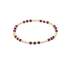 Gemstone Gold Joy Pattern 3mm Bead Bracelet
