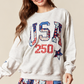 Embroidered USA Patchwork Crewneck