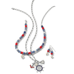 Americana Beach Pearl Charm Necklace