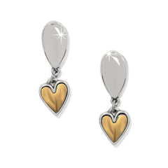 Cascade Heart Unity Post Drop Earrings