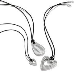 Cascade Open Heart Petite Cord Necklace