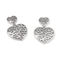 Contempo Heart Double Post Drop Earrings