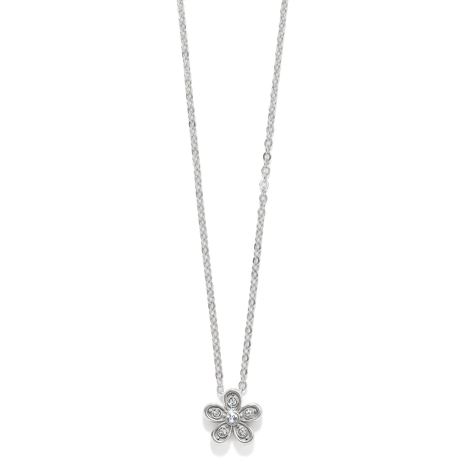 Enchanting Flower Silver Necklace