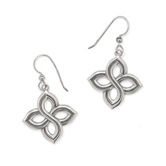 Interlok Floral Knot French Wire Earrings