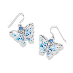 Kyoto In Bloom Indigo Butterfly Earrings