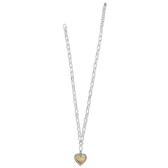 Mosaic Heart Two Tone Necklace