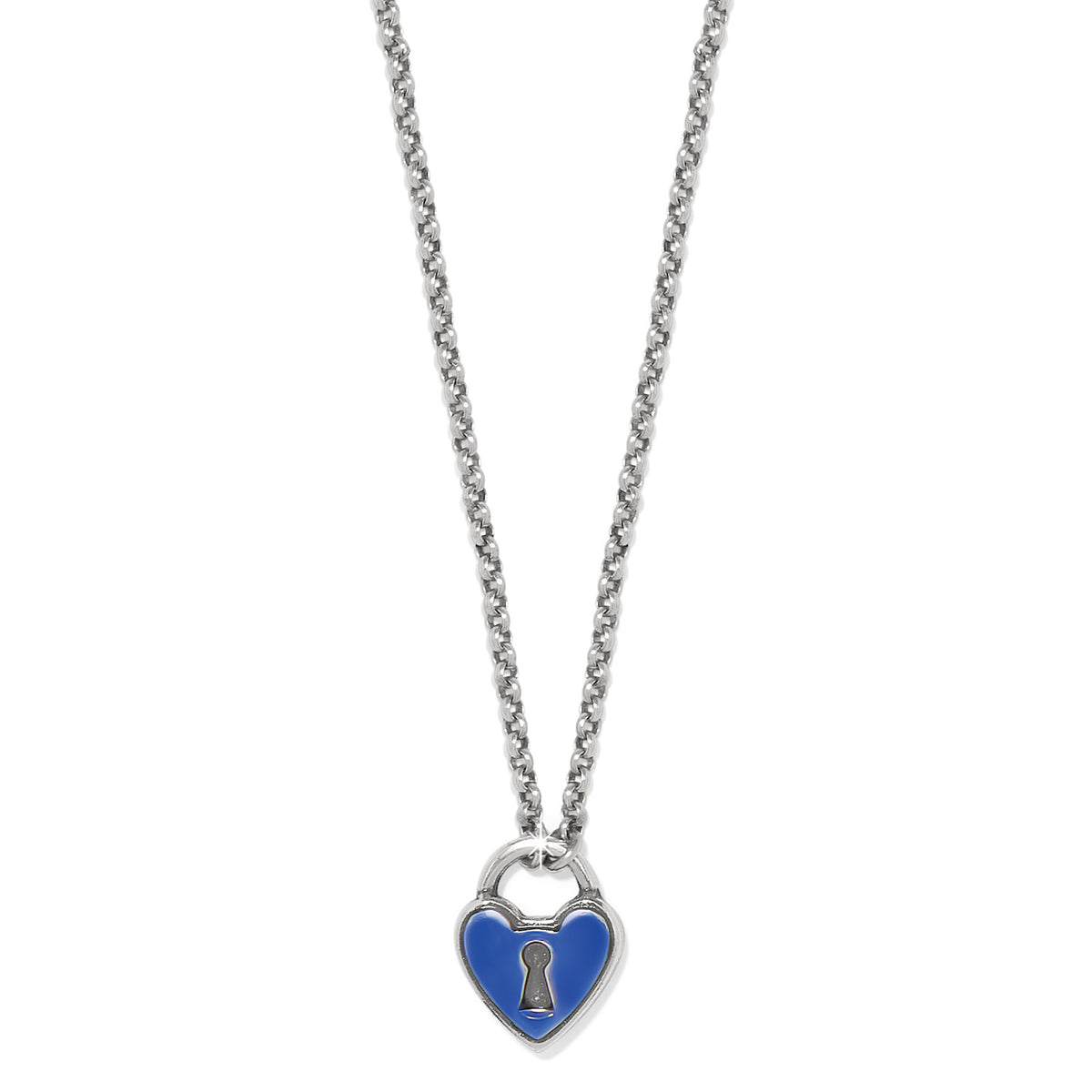 One Heart Padlock Reversible Necklace