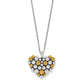 Pebble Edge Heart Necklace