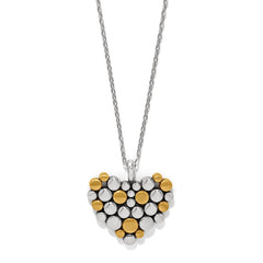 Pebble Edge Heart Necklace