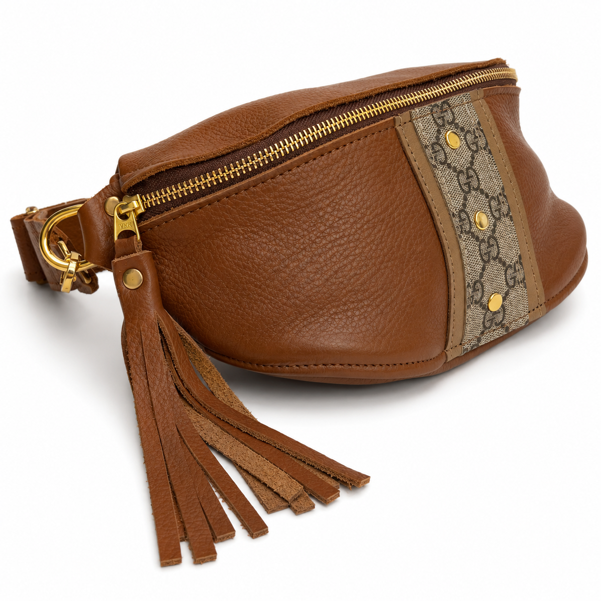 Britt Belt Bag - Upcycled Interlock - Sienna detail view 2