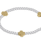 Signature Cross Sterling Mixed Metal Pattern 3mm Bead Bracelet - Gold