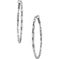 Pebble Large Oval Hoop Earrings Front View
