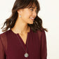 Mingle Silver Disc French Wire Earrings