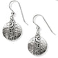 Mingle Silver Disc French Wire Earrings