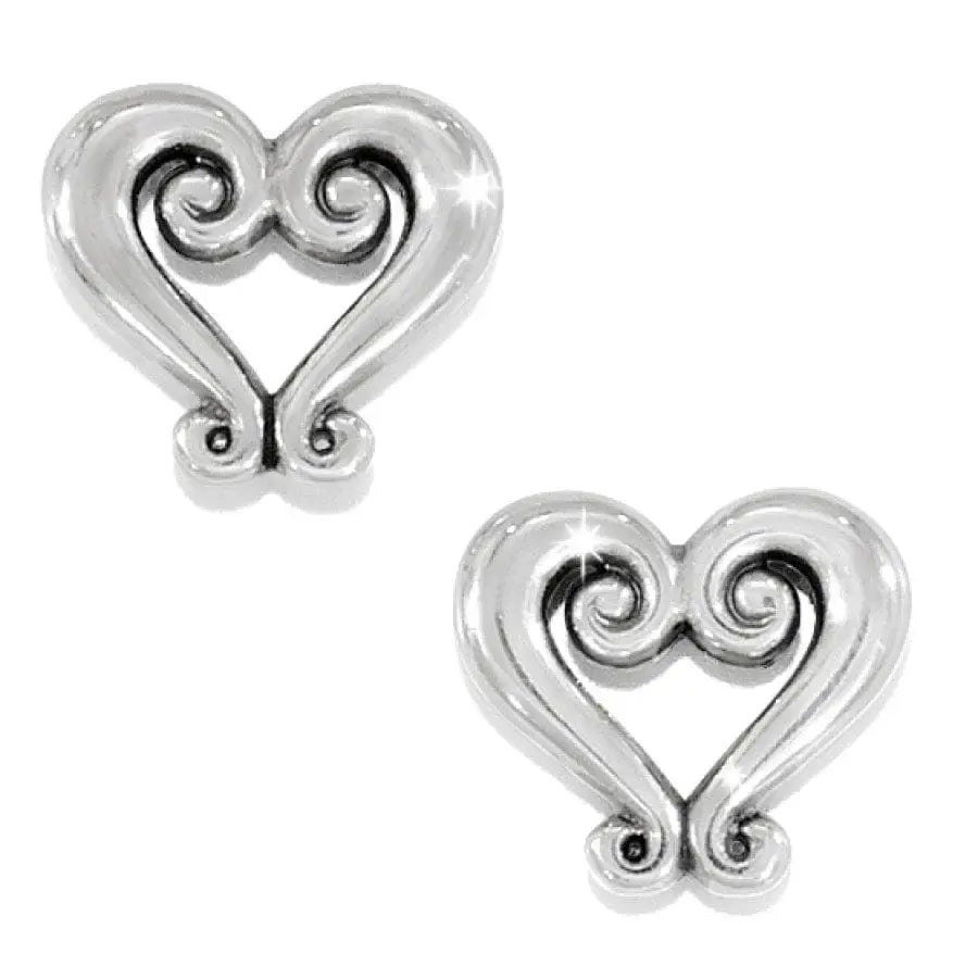 Genoa Heart Mini Post Earrings Front View