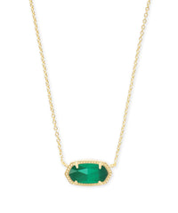 Elisa Gold Pendant Necklace In Emerald Cat'S Eye