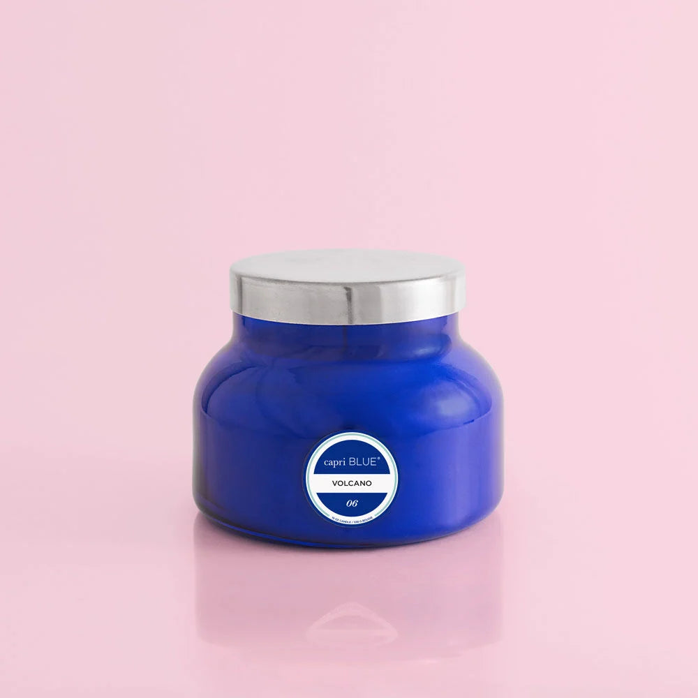 A 19 oz candle from Capri Blue in the scent volcano, from the Capri Blue collection.