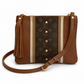Caroline Crossbody - Upcycled Monogram - Sienna front view