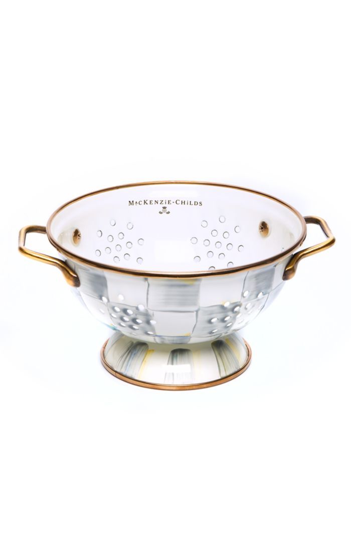 Sterling Check Colander - Small