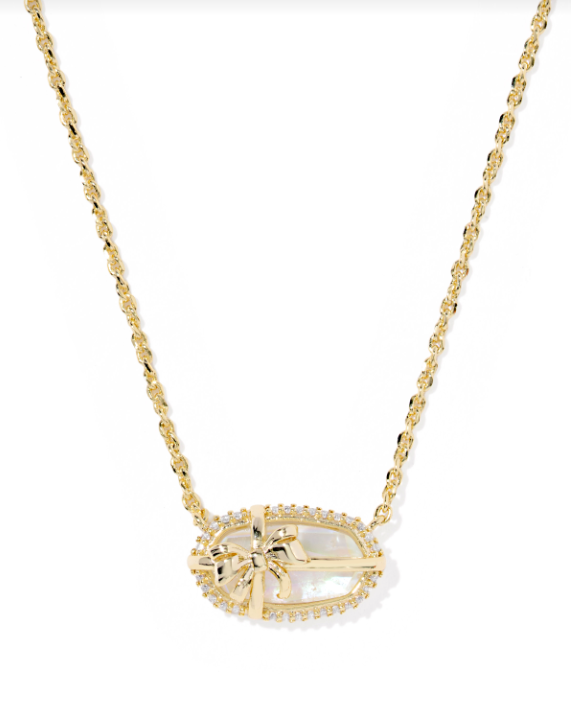 Elisa Bow Short Pendant Necklace
