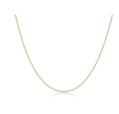 17" Choker Classic Beaded Chain - Gold