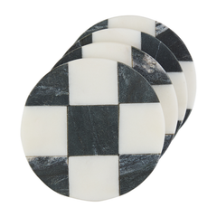 Circle Checkered Coaster Set from Mud Pie 