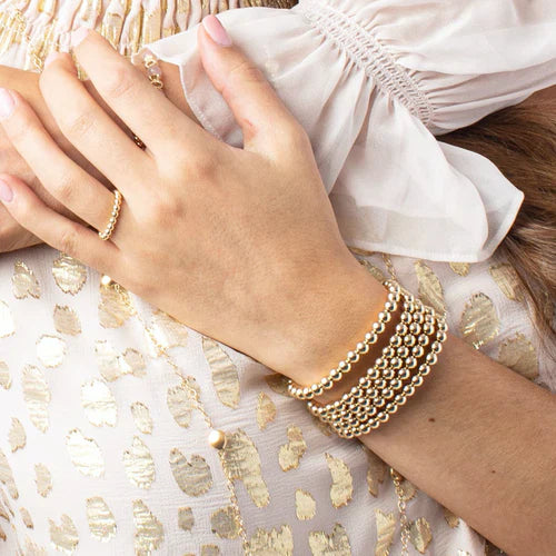 Classic Gold 5mm Bead Bracelet - Enewton