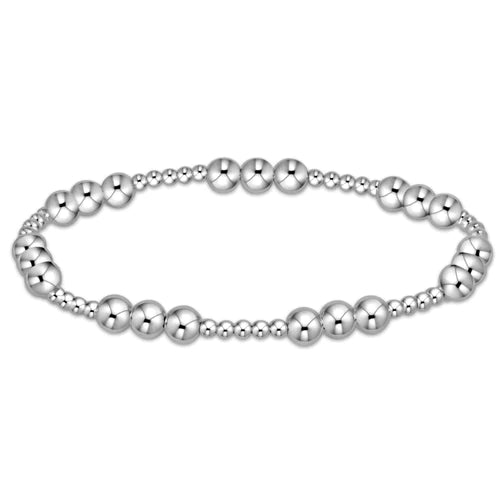 Classic Joy Pattern 5mm Bead Bracelet - Sterling - enewton