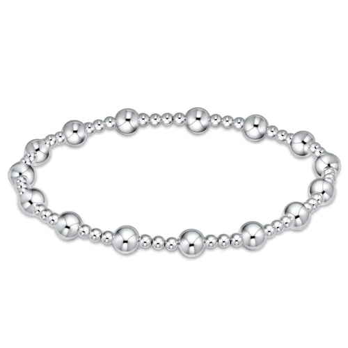 Classic Sincerity Pattern 5mm Bead Bracelet - Sterling - enewton